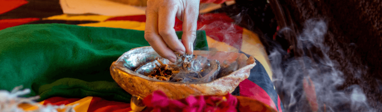 Indigenous smudging ceremony