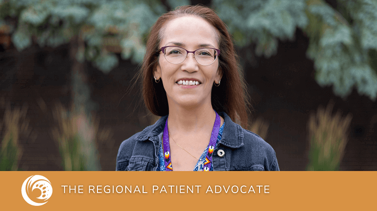 The Regional Patient Advocate. Includes a photo of Beatrice Swan, Patient Advocate.