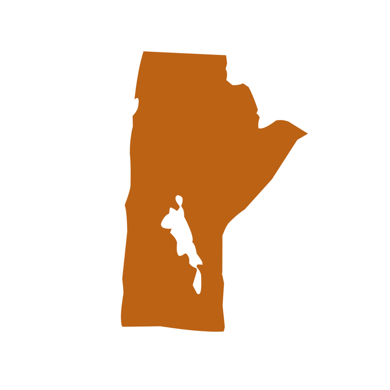 A map of Manitoba.