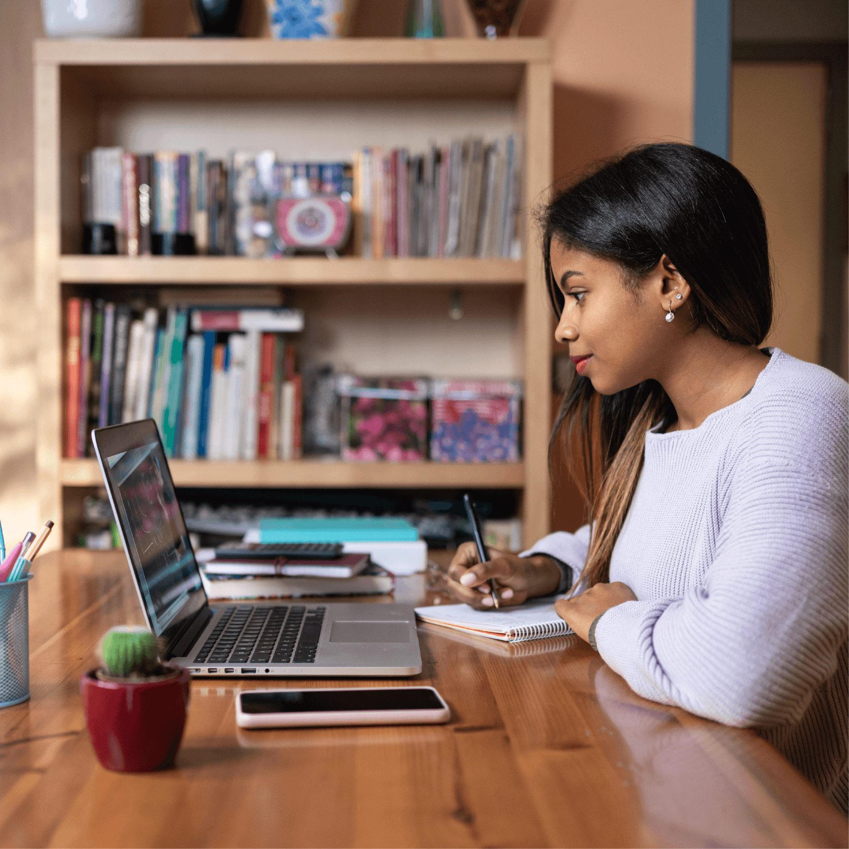 Learning Opportunities - woman sitting at a desk looking at her computer