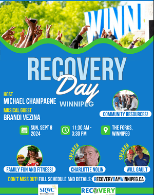 recovery day poster displaying event details